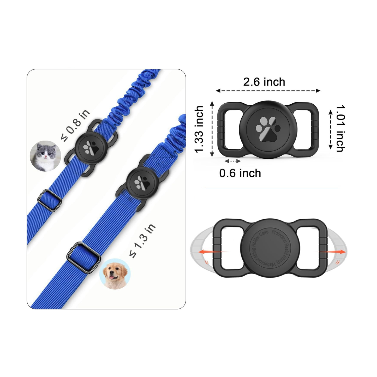 Apple AirTag + holder para perros y gatos