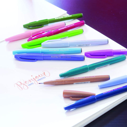 Marcadores Pentel Sign Brush 12 Unidades