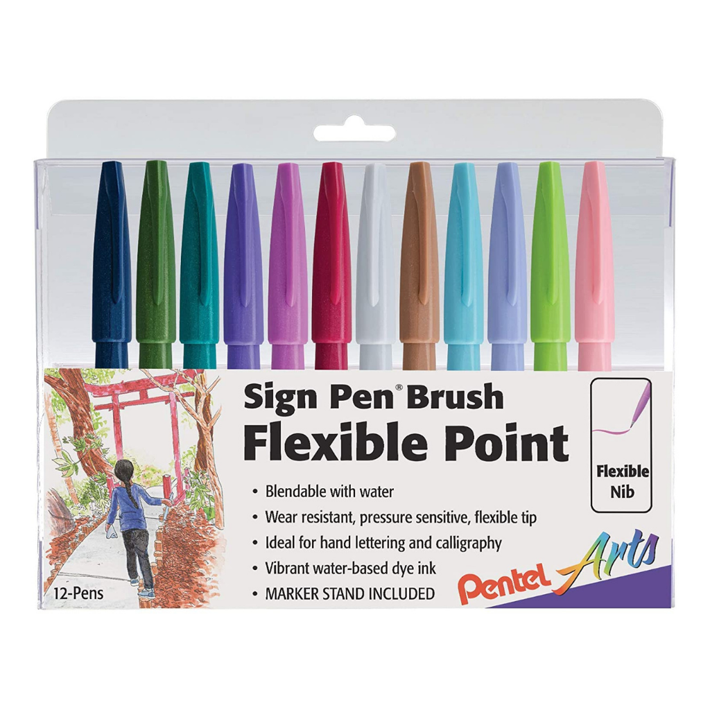 Marcadores Pentel Sign Brush 12 Unidades