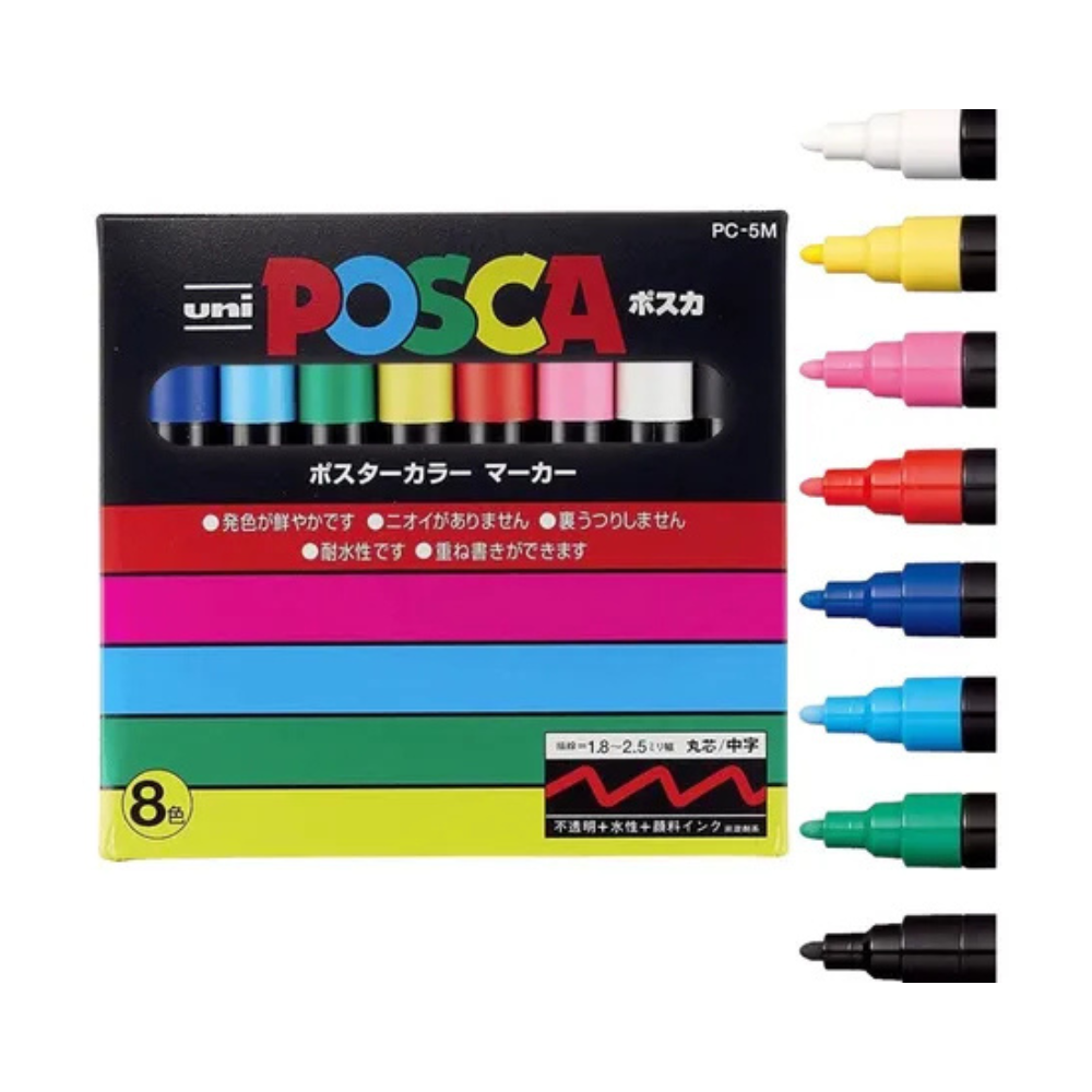 Set de 8 Marcadores Posca PC-5M