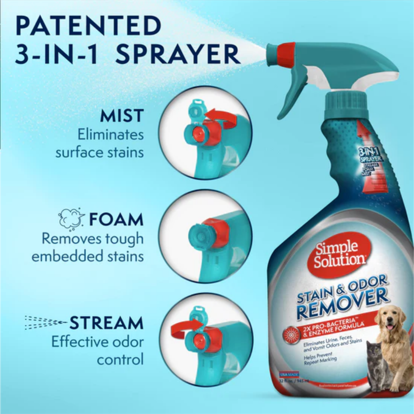 Removedor de manchas y olores Simple Solution