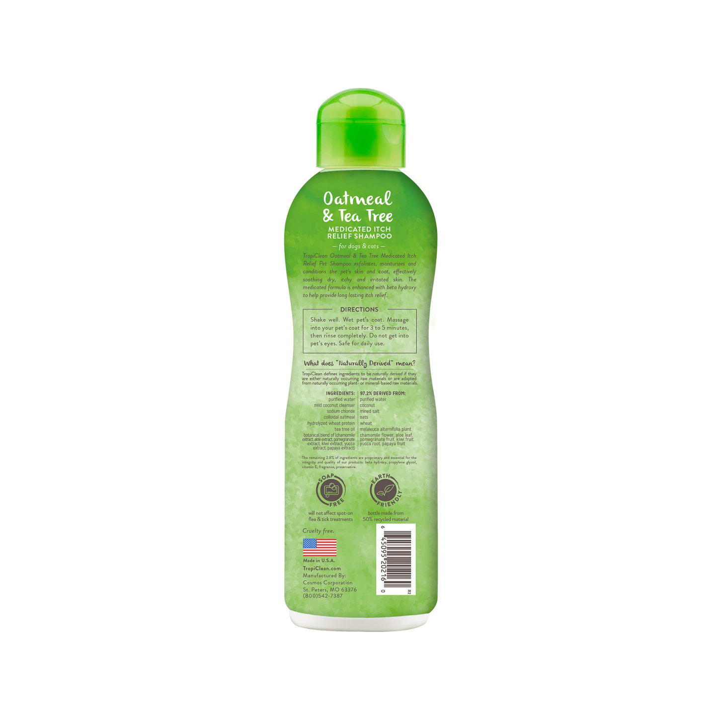 Shampoo medicado para el alivio de la comezón para perros y gatos