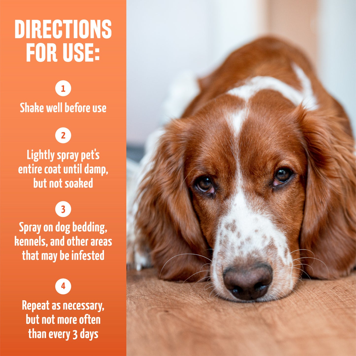 Spray contra pulgas y garrapatas para perros y ropa de cama