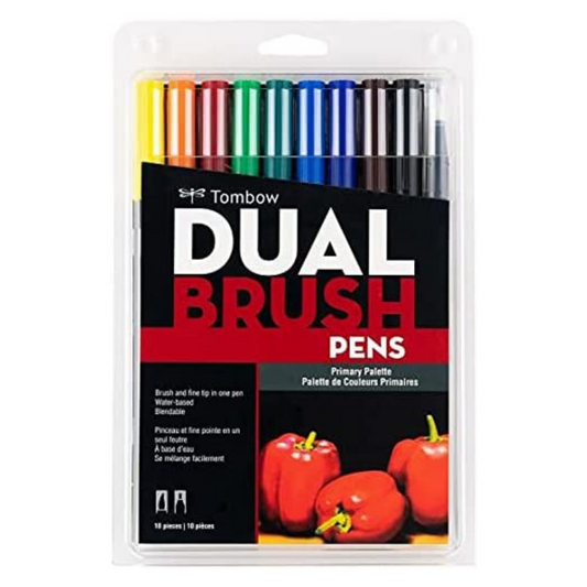Marcadores Tombow Dual Brush Primary
